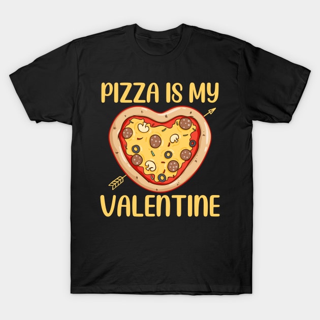 Pizza Is My Valentine Funny Valentines Day Gifts Boys Kids T-Shirt by DragonTees